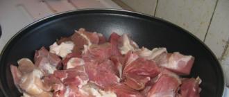Mięso smażone na patelni z recepturą cebuli